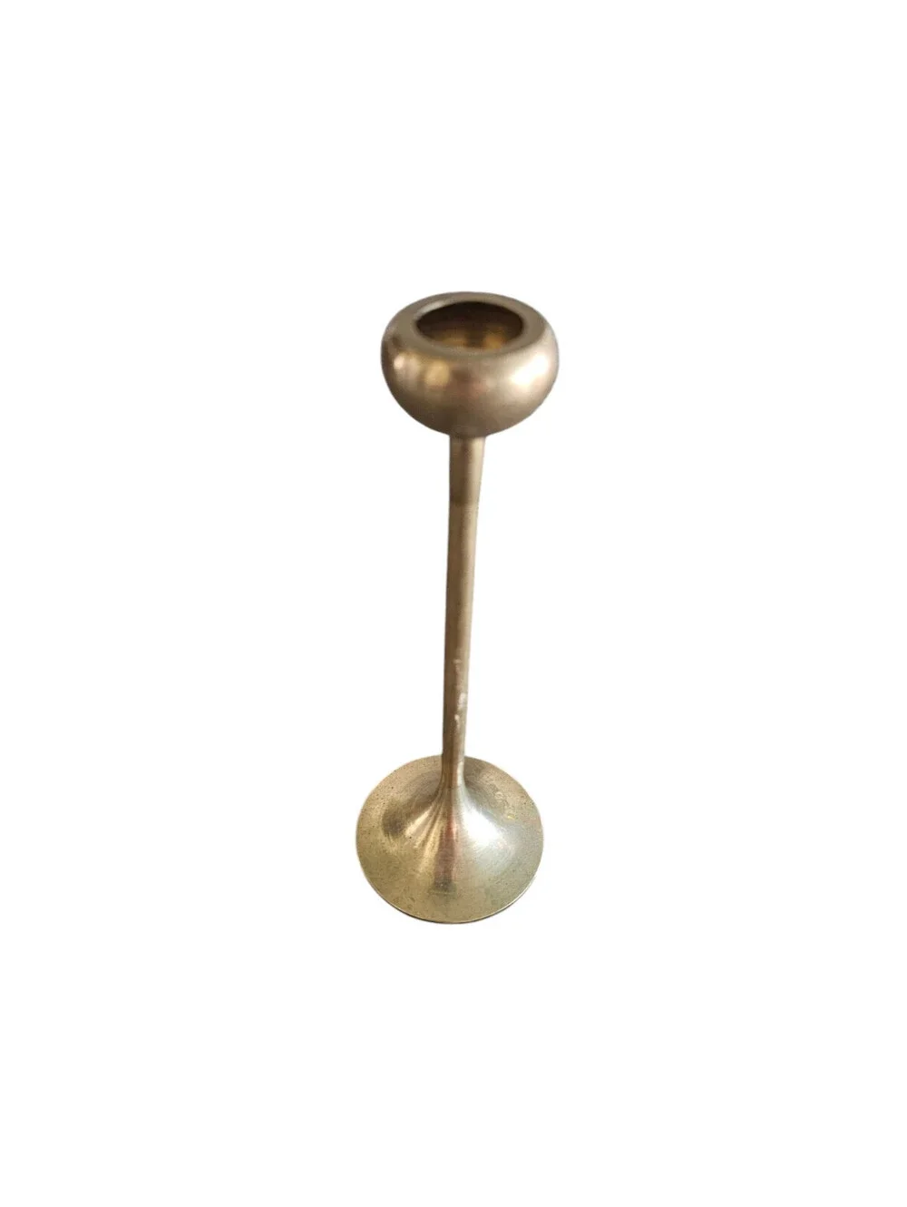 Vintage Mid Century Himark Taiwan Brass Candlestick Thin Tall